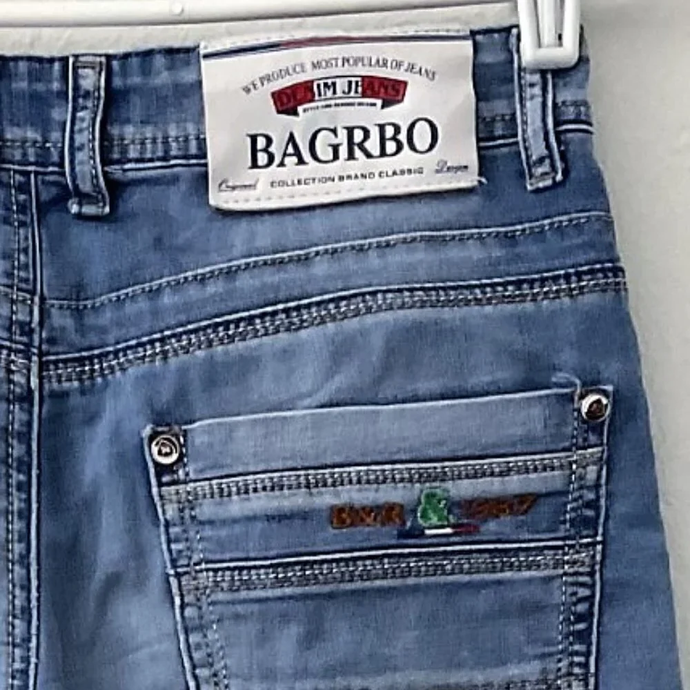 Y2K  BAGRBO DENIM BERMUDA SHORTS
